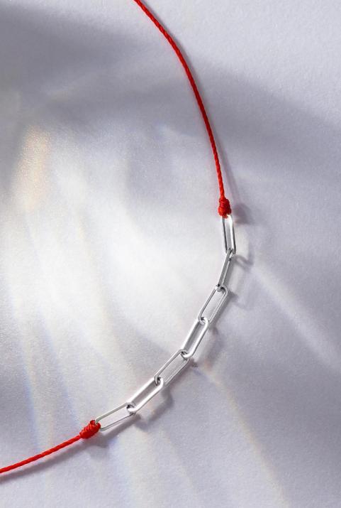 My Way thread Bracelet in White Gold - Redline - 0++