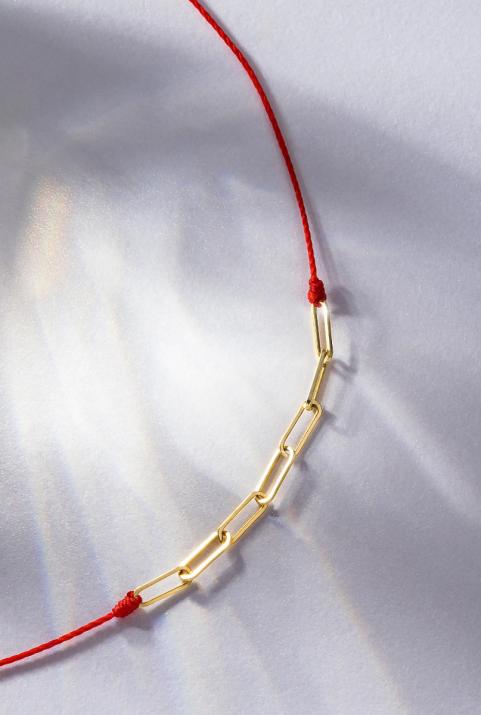 My Way thread Bracelet in Yellow Gold - Redline - 0++