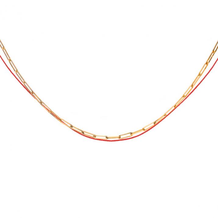My Way Duo Necklace in Yellow Gold - Redline - 0++