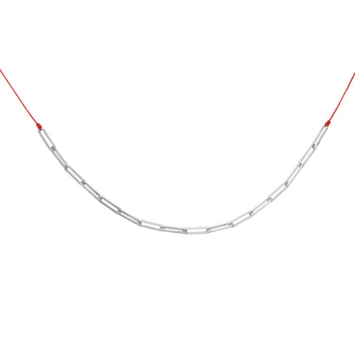 My Way thread Necklace in White Gold - Redline - 0++