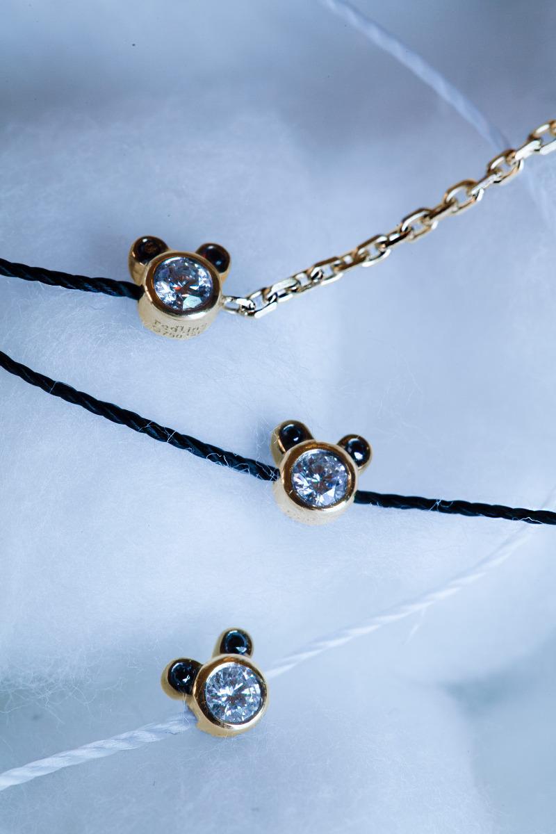REDLINE レッドライン Mini Pure Bear パンダ ブレスレット Redline Paris - Mini Pure Panda bracelet white gold - Redline