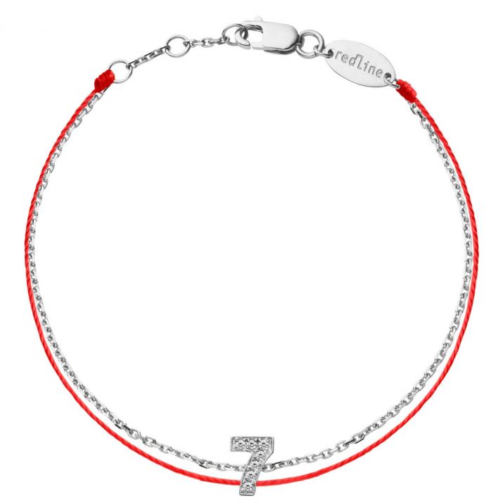 My Number pavé diamonds duo Sting Bracelet White Gold - Redline - 0++