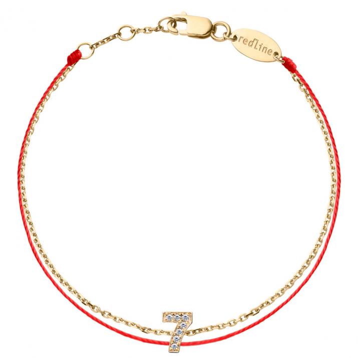 My Number pavé diamonds Sting Bracelet Yellow Gold - Redline - 0++