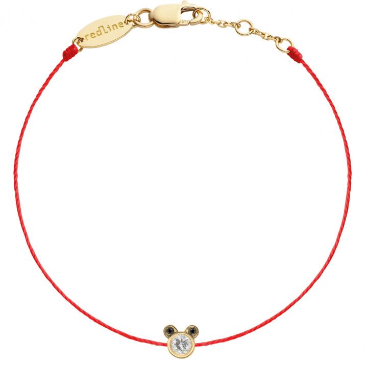 Mini Pure Panda Bracelet Thread Yellow Gold - Redline - 0++