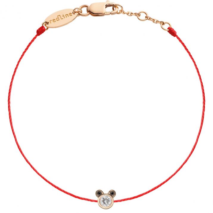 Mini Pure Panda Bracelet Thread Rose Gold - Redline - 0++