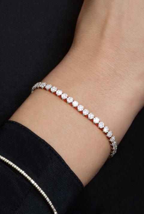 Bracelet Illusion River Thread White Gold - Redline - 0++