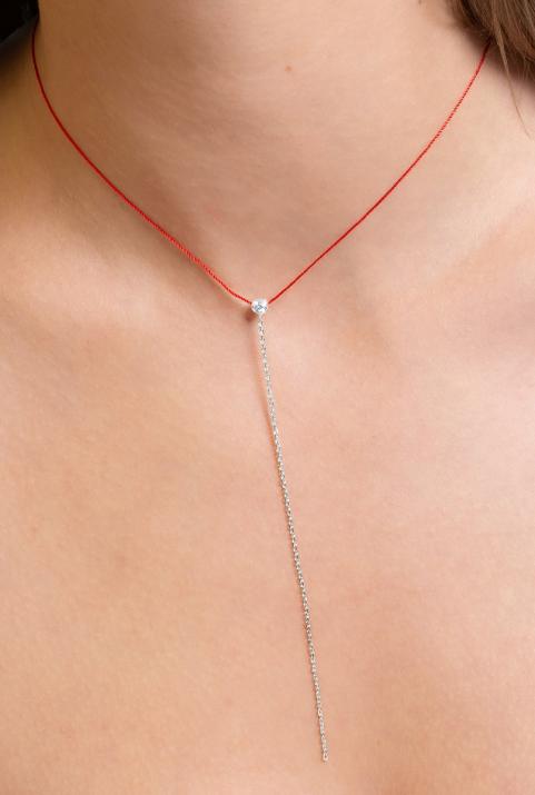 Pure Seduction Thread Necklace White Gold - Redline - 0++