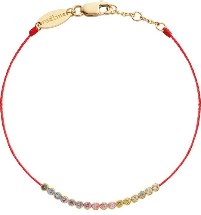 Marilyn Rainbow Sapphires Thread Bracelet Yellow Gold - Redline - 0++