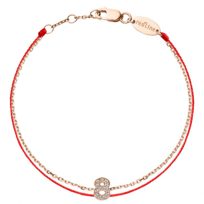 My Number pavé diamonds duo Sting Bracelet White Gold - Redline - 0++