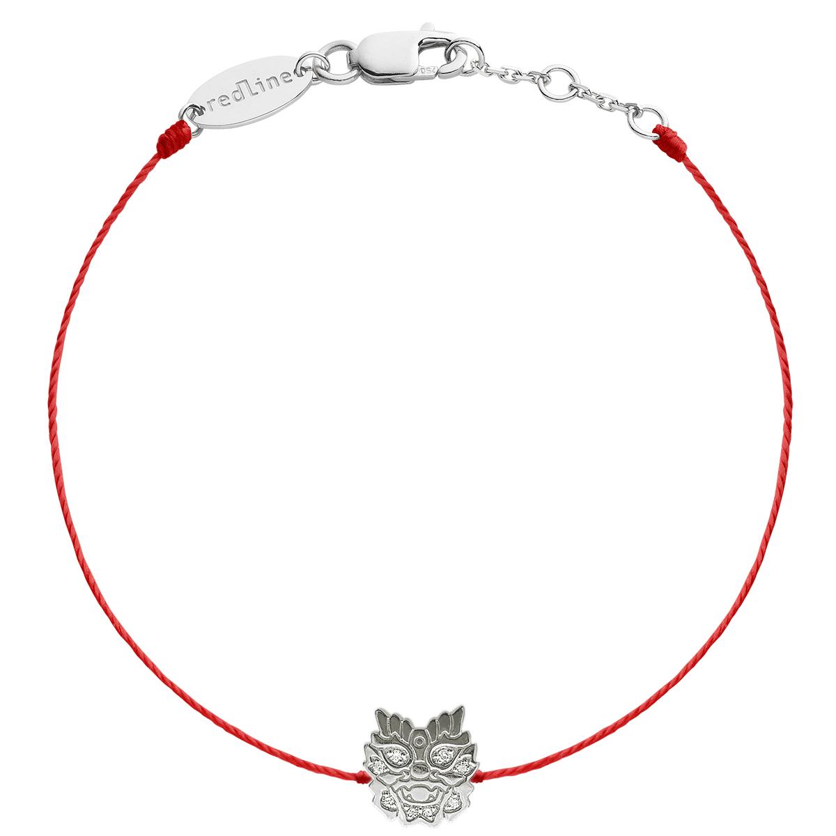 Mini Ryu Dragon Wire Bracelet White Gold White Diamond 0 020ct Redline