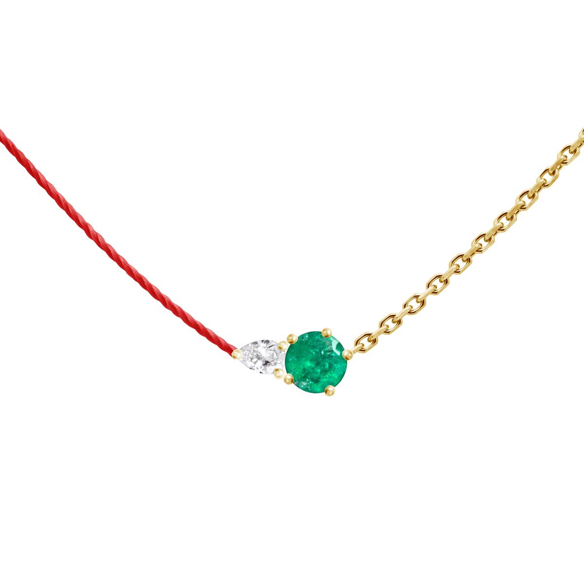 Delicate emerald necklace discount