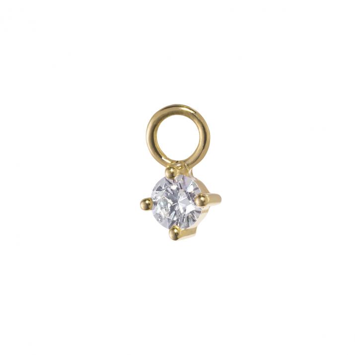 Solitaire Charm Pendant Yellow Gold - Redline