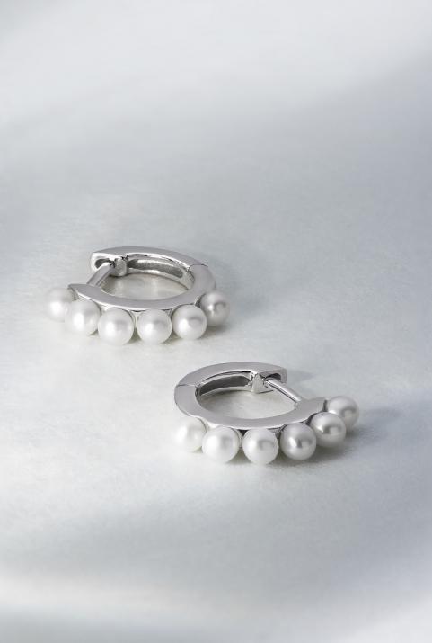 Si Joli Mini Creole Queen Earring White Gold - Redline - 0++