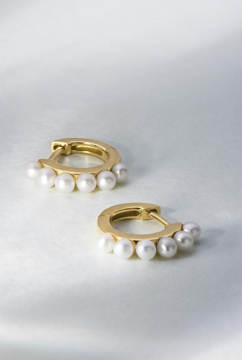 Si Joli Mini Creole Queen Earring Yellow Gold - Redline - 0++