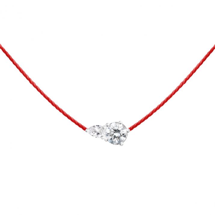 Abby Thread Necklace White Gold - Redline
