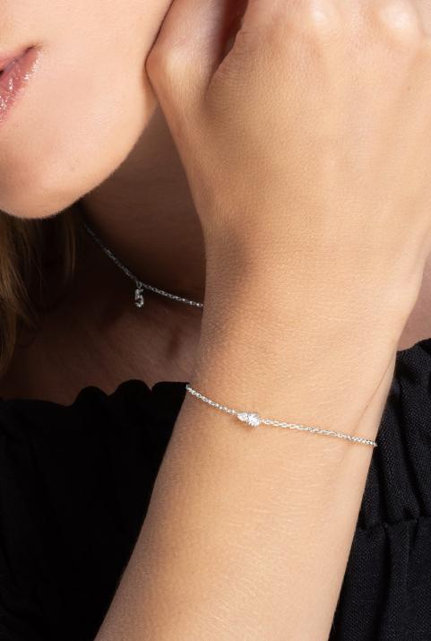 Abby Chain Bracelet White Gold - Redline - 0++