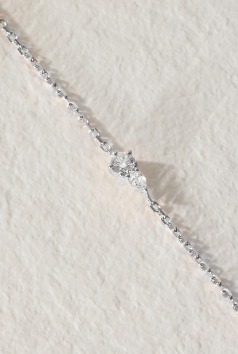 Abby Chain Bracelet White Gold - Redline - 0++