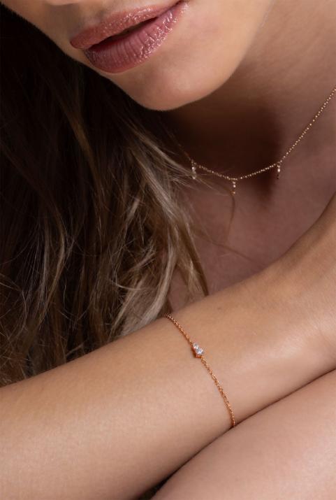 Abby Chain Bracelet Rose Gold - Redline - 0++