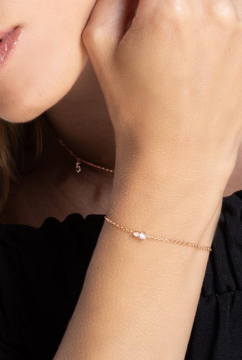 Abby Chain Bracelet Rose Gold - Redline - 0++