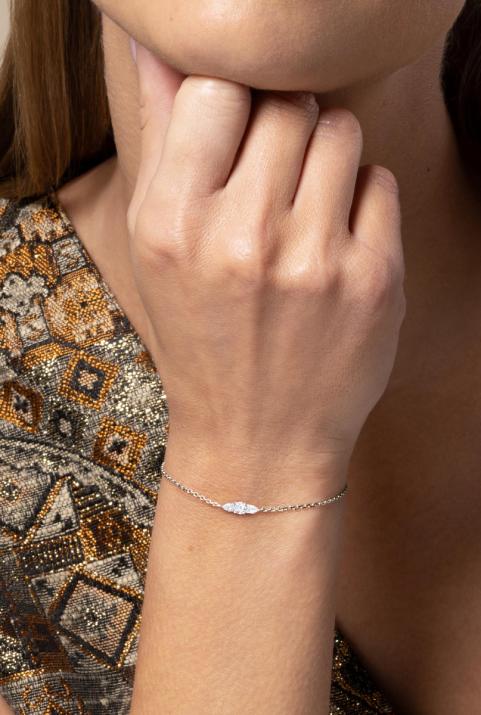 So Abby Chain Bracelet White Gold - Redline - 0++