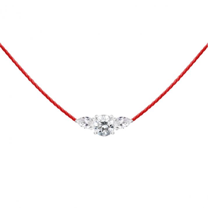 So Abby Thread Necklace White Gold - Redline