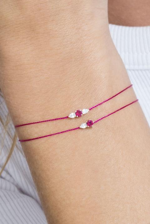 So Abby Rubis Bracelet Thread Rose Gold - Redline - 0++