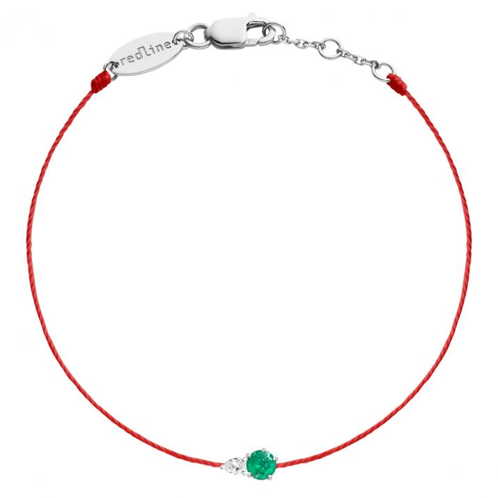 Abby émeraude Bracelet Thread White Gold - Redline - 0++