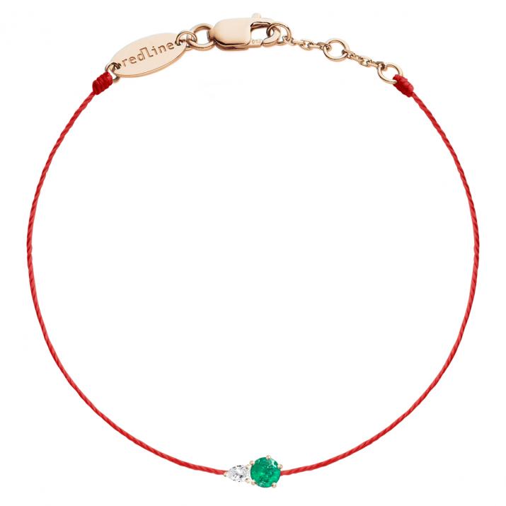 Abby émeraude Bracelet Thread Rose Gold - Redline - 0++