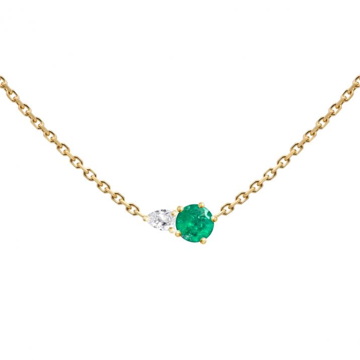 Abby Emeraude Chain Necklace Yellow Gold - Redline
