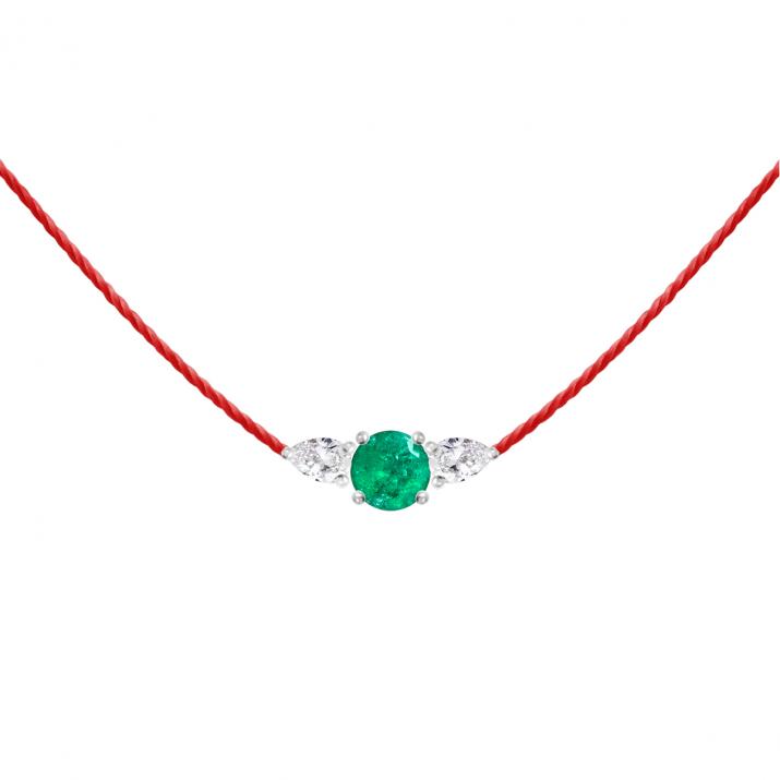 So Abby Emeraude Thread Necklace White Gold - Redline