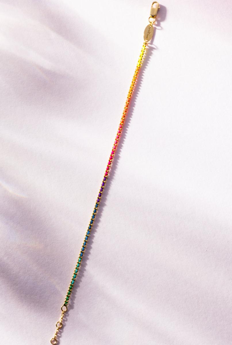 Redline woman's Rainbow bracelet in pink gold - Aurore Rainbow