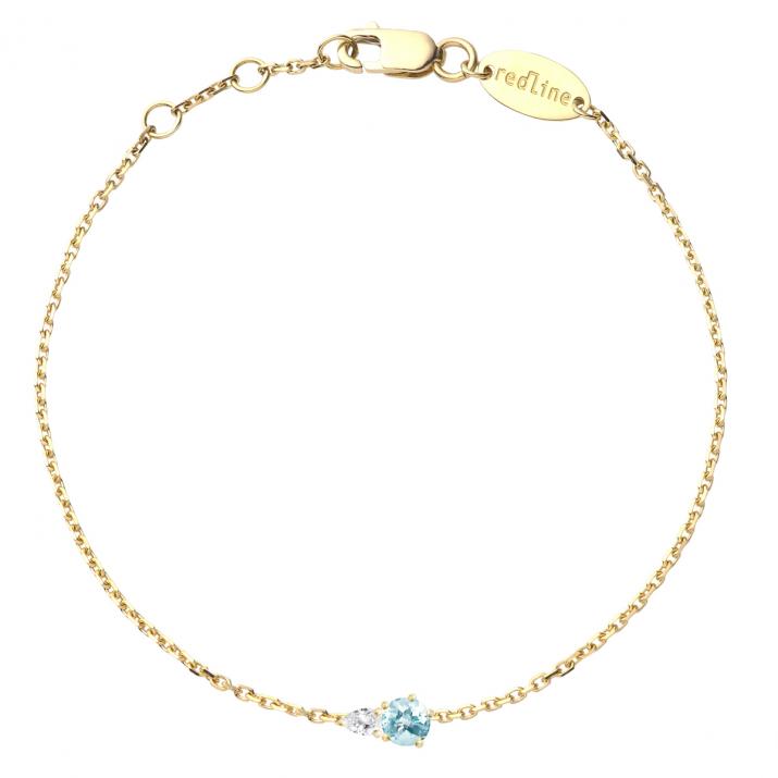 Abby Topaze Chain Bracelet Yellow Gold - Redline - 0++