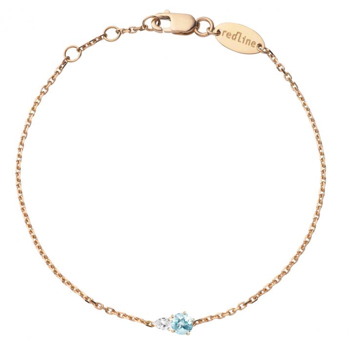 Abby Topaze Chain Bracelet Rose Gold - Redline - 0++