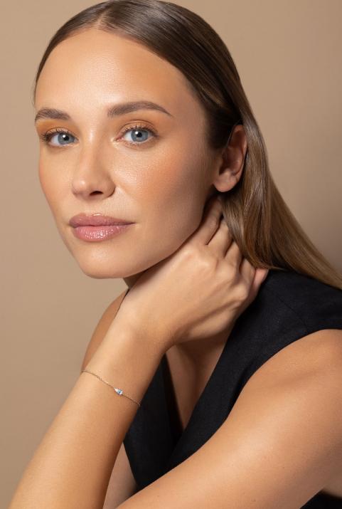 Abby Topaze Chain Bracelet White Gold - Redline - 0++