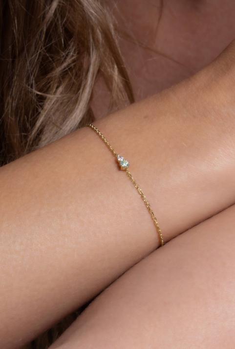 Abby Topaze Chain Bracelet Yellow Gold - Redline - 0++