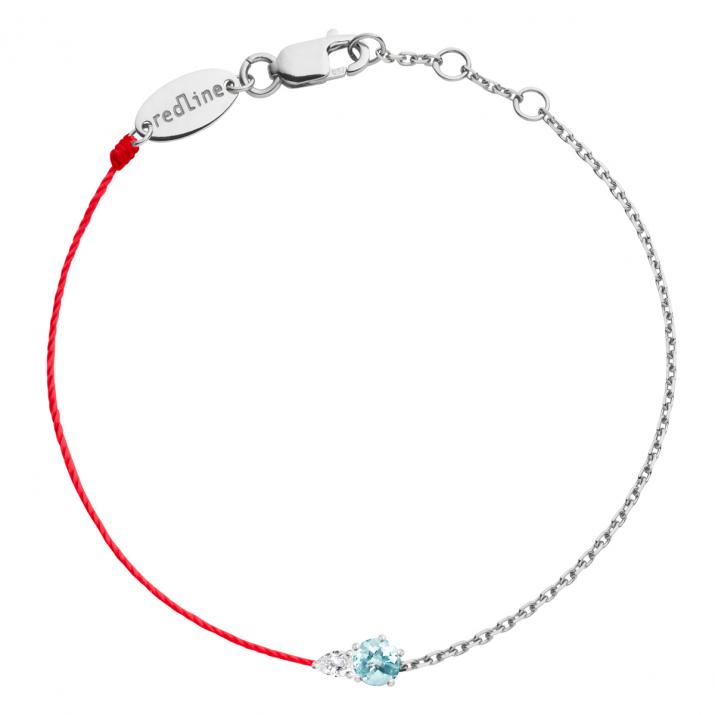 Abby Topaze Half-thread Half-chain Bracelet White Gold - Redline