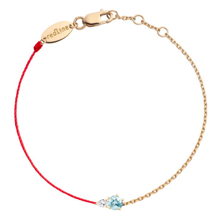Abby Topaze Half-thread Half-chain Bracelet Yellow Gold - Redline