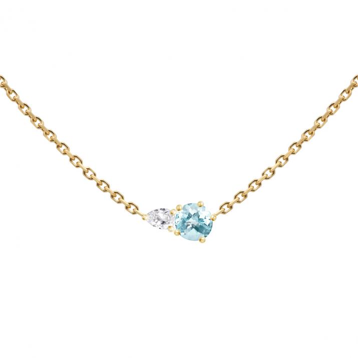 Abby Topaze Chain Necklace Yellow Gold - Redline