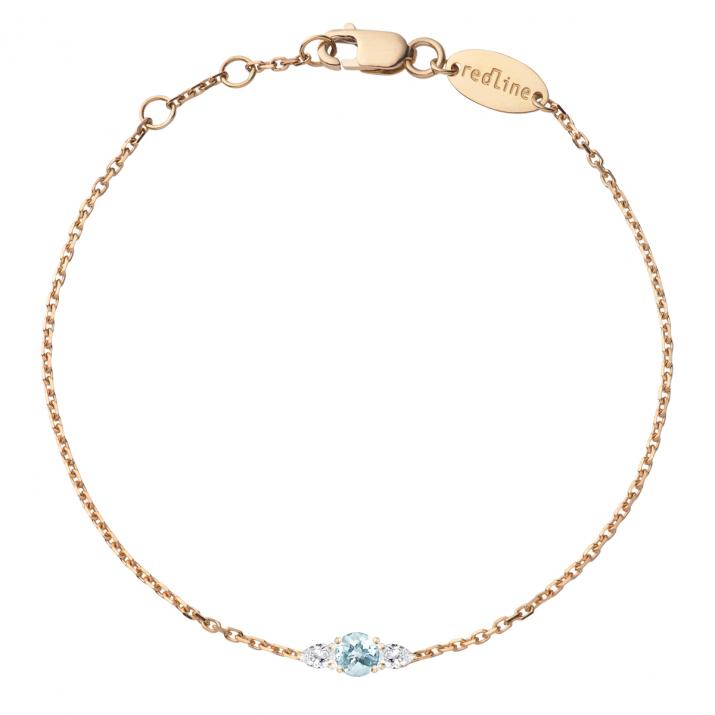 So Abby Topaze Chain Bracelet Rose Gold - Redline