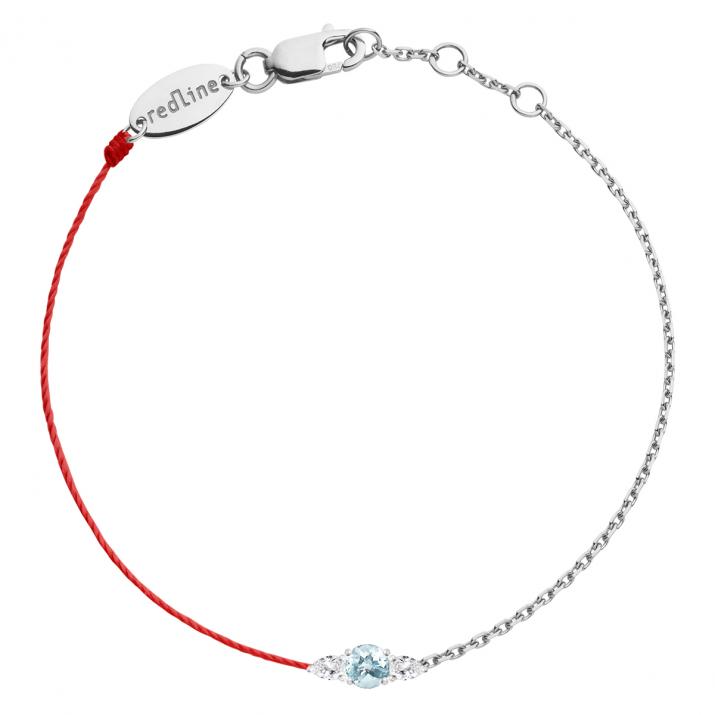Abby Topaze Half-thread Half-chain Bracelet White Gold - Redline