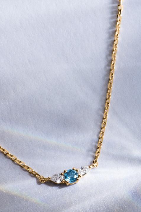 So Abby Topaze Chain Necklace Yellow Gold - Redline - 0++