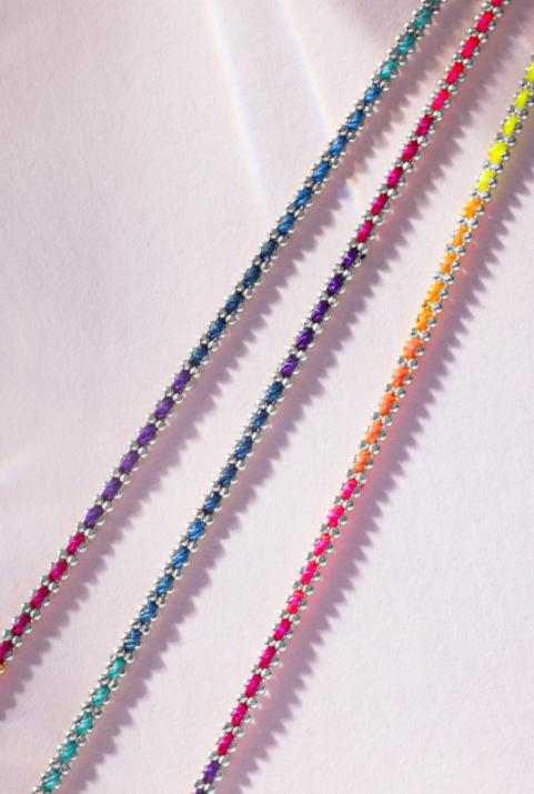 Aurore Rainbow Chain bracelet White Gold - Redline - 0++