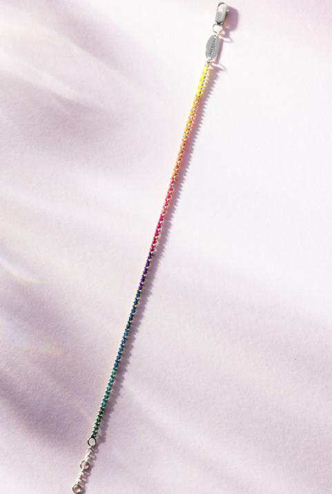 Aurore Rainbow Chain bracelet White Gold - Redline - 0++