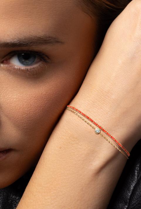 Aurore Celeste Chain bracelet Yellow Gold - Redline - 0++