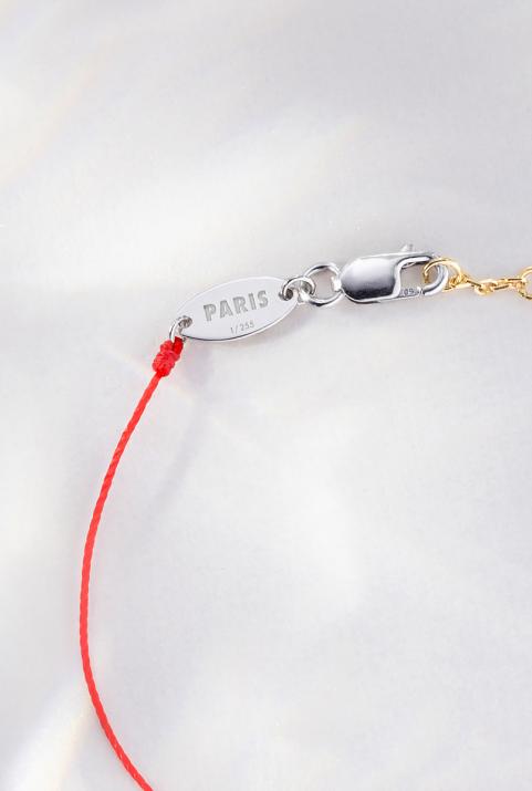 Limited Edition & Numbered half-thred half-chain Bracelet - Twenty Gold  Two-Tone - Redline - 0++