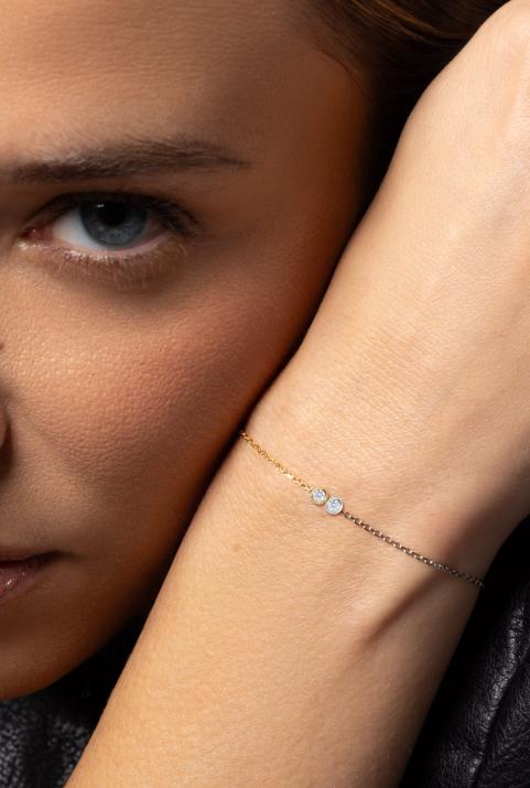 Limited Edition & Numbered chain bracelet – Twenty Gold Two-Tone - Redline - 0++