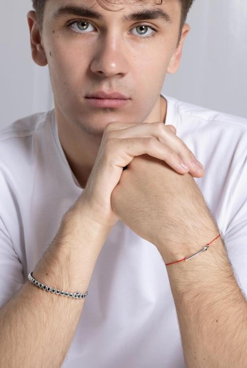 River Kcolor men Bracelet White Gold - Redline - 0++