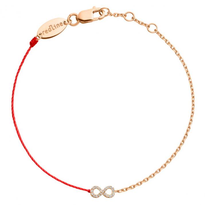Elyseum Half-thread Half-chain Bracelet Rose Gold - Redline - 0++