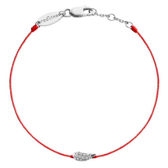 Chofar Bracelet Thread Pavé White Gold - Redline - 0++