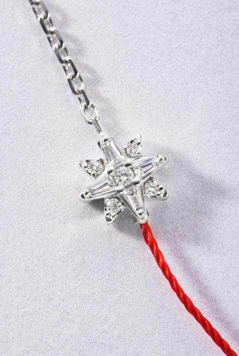 Lunova Half-thread Half-chain Bracelet White Gold - Redline - 0++